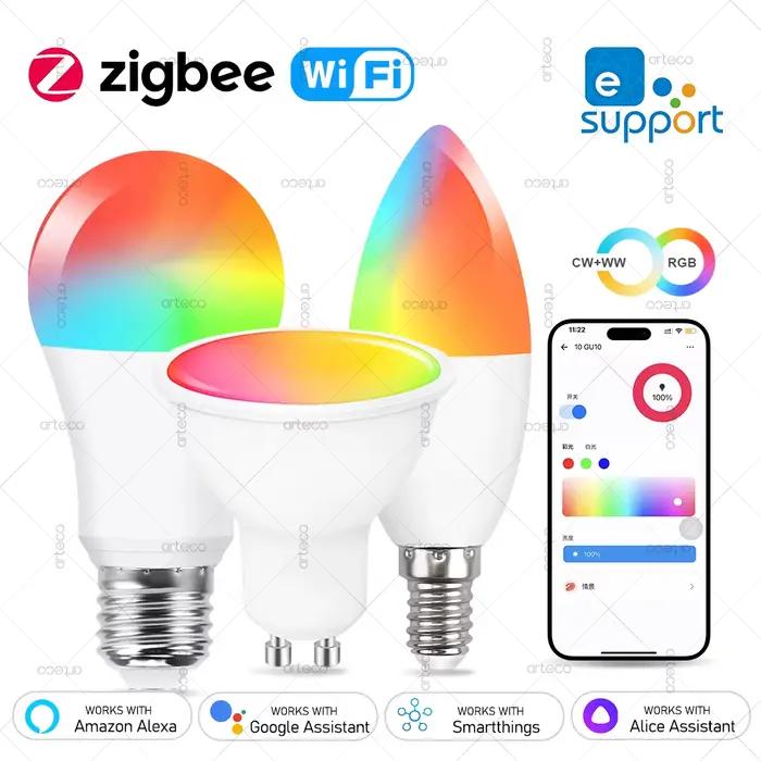 EWelink E27 E14 GU10 ampoule intelligente WiFi Zigbee