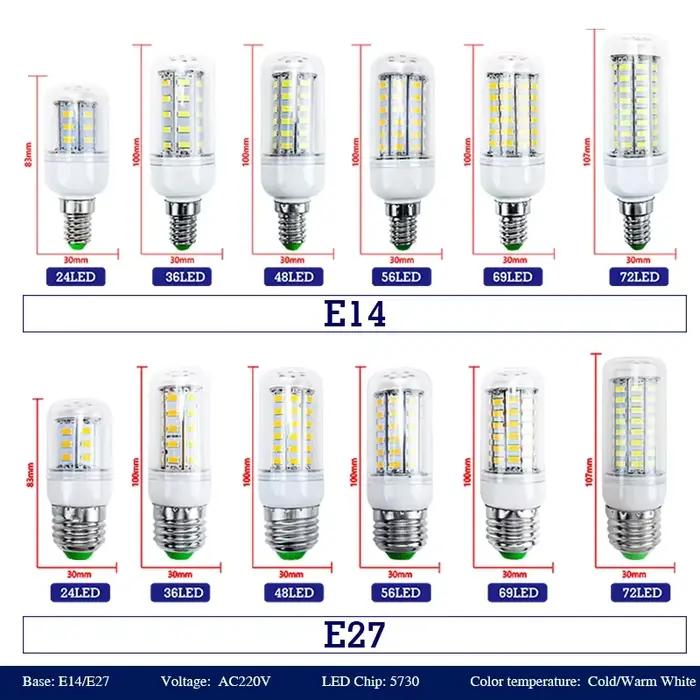 Ampoule LED E27 E14 Led bougie