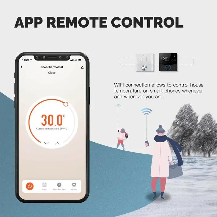 MOES Tuya WiFi bouton intelligent Thermostat chaudière à gaz chauffage électrique régulateur de température écran LCD