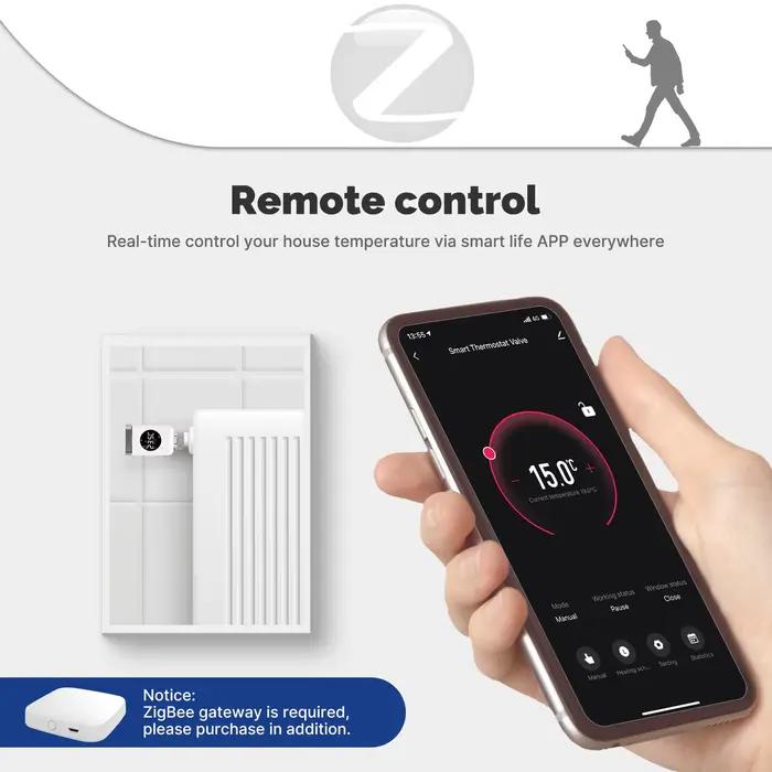 MOES Tuya – vanne de radiateur thermostatique intelligente Wifi/ZigBee