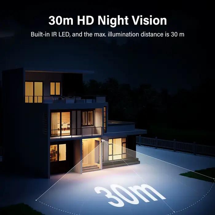 Dahua Original extérieur 8MP 4MP caméra IP IP67 IK10 Protection IR Surveillance de sécurité avec micro PoE détection humaine HDBW2841E-S