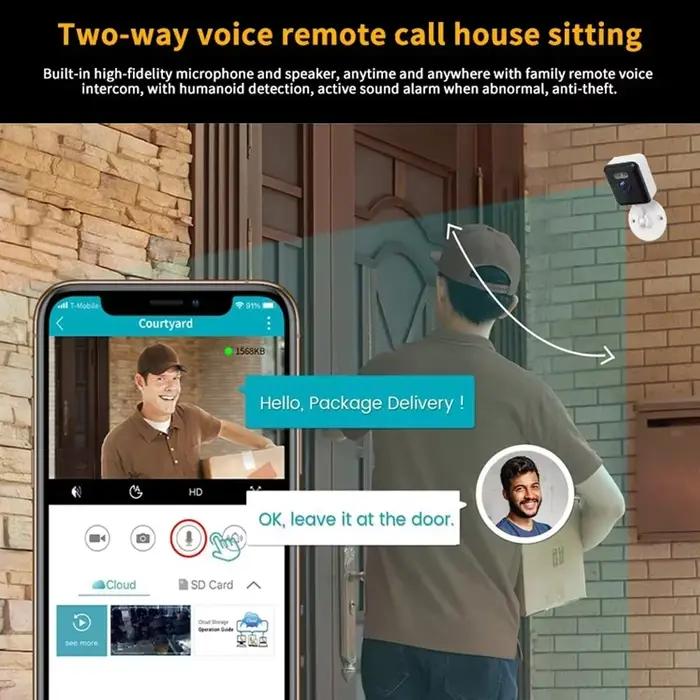 Caméra de vidéosurveillance de sécurité sans fil Wifi 5MP