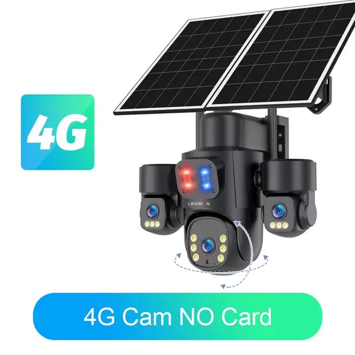 LS VISION 7/24 enregistrement caméra de Surveillance extérieure alimenté par batterie 4G 15MP AOV 3