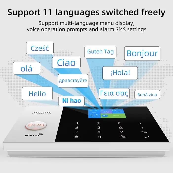 YAOSHENG sécurité-Protection TUYA système d'alarme maison intelligente 2G 433MHz WiFi GSM sans fil
