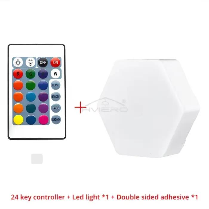 Lampe murale en nid d'abeille, LED RGB, sans fil, hexagonale, capteur tactile, veilleuse, décoration