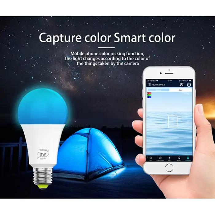 Ampoule LED Wi-Fi Bluetooth Intelligente à Changement de Couleur pour Ambiance Personnalisée à Offrir Occasions Spéciales