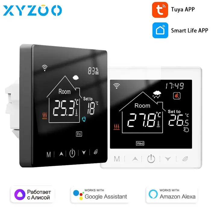 Thermostat WiFi Intelligent pour Chauffage au Sol Électrique, Eau ou Gaz, Contrôle Vocal et App Mobile pour une Maison Plus Confortable