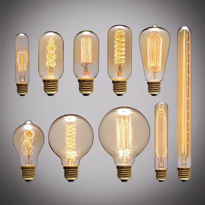Ampoule Edison rétro E27 40W 220V A60 ST64 pour décoration maison élégante occasions spéciales