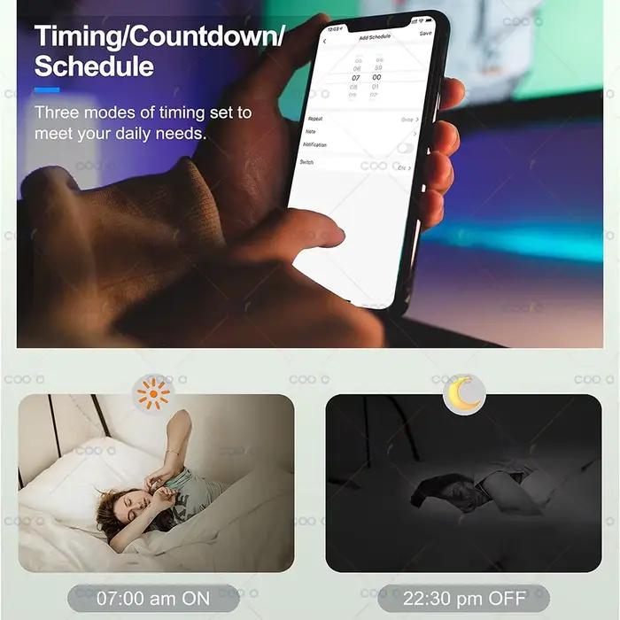 Tuya – ampoule intelligente WiFi/Bluetooth E27 RGB + C + W