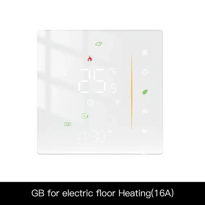 Contrôleur de température ambiante sans fil programmable pour eau/electrique/gaz, compatible avec Alexa et Google Home, installation facile, ambiance saine et confortable pour maison intelligente