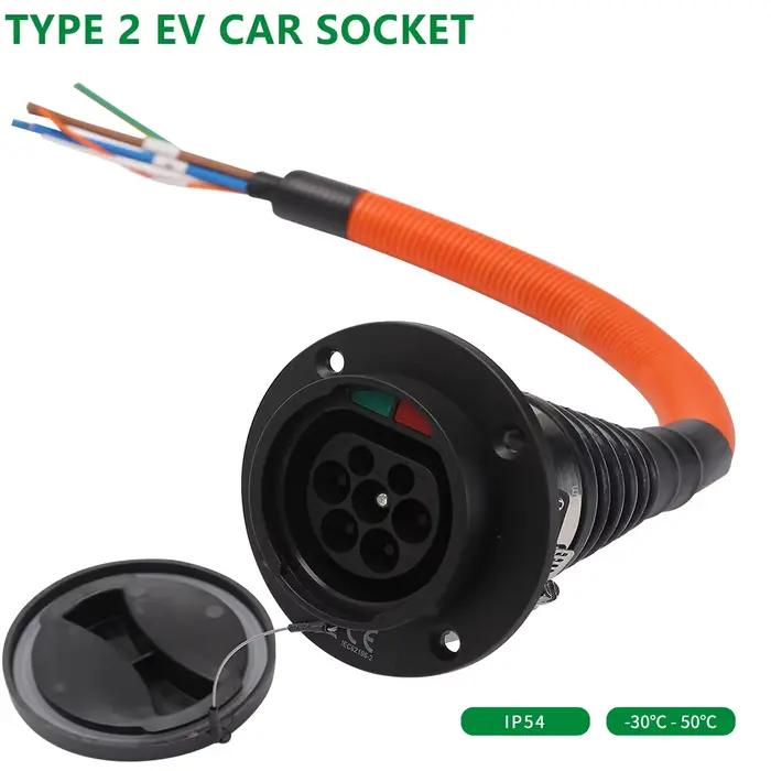 Prise de charge EV Type2 32A monophasée IEC 62196-2