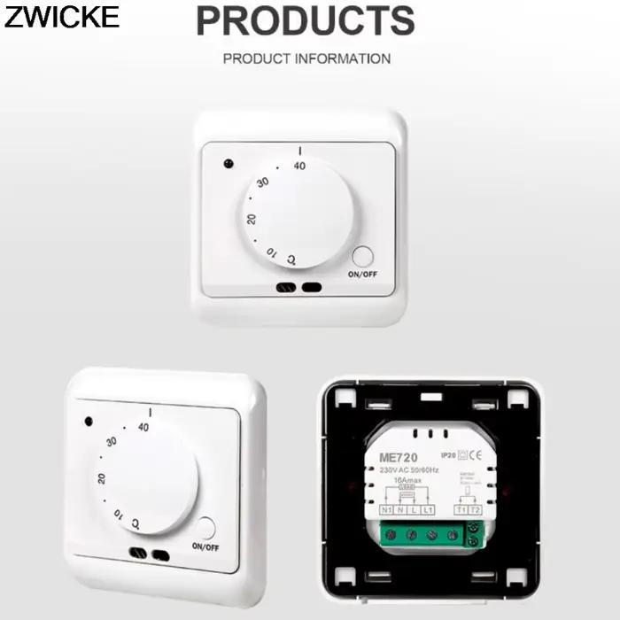 Panneau de Thermostat Manuel et Mécanique pour Chauffage au Sol Électrique