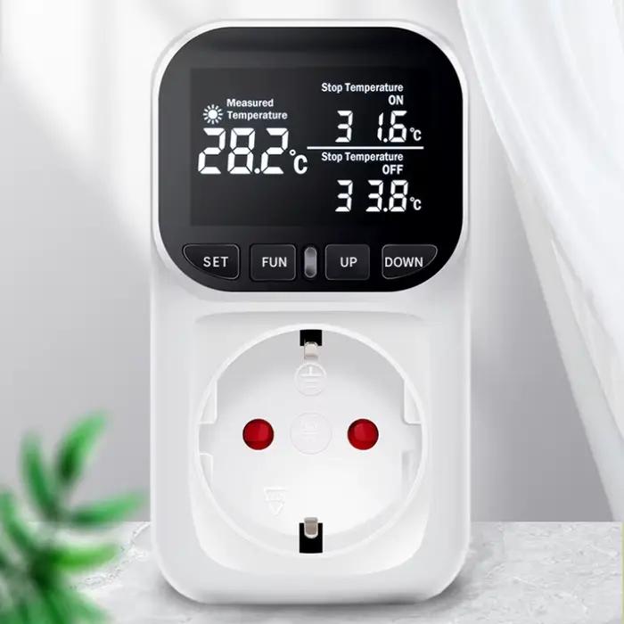 Thermostat de prise de régulateur de température numérique