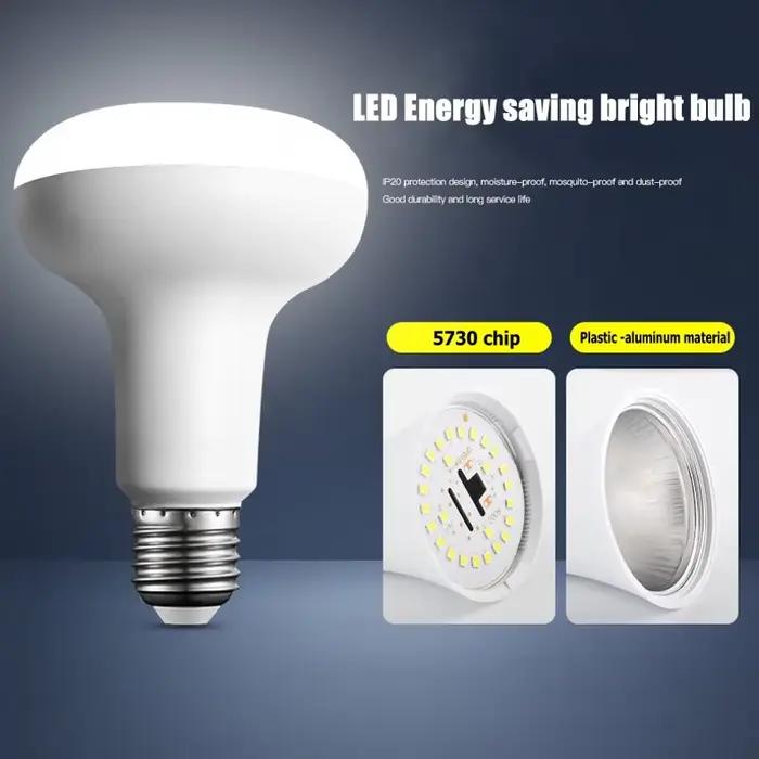 Ampoule LED à économie d'énergie E27 E14 220V R39 R50 R63 R80 6W 9W 12W 15W