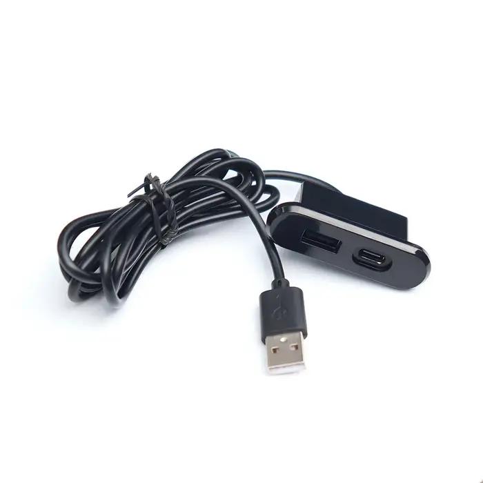 Table prises de courant cachées USB + prise type-c alimentation intégrée