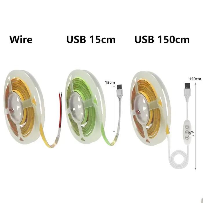 OCONA DC 5 V couleur USB COB LED bande lumières pour ordinateur PC décor armoire 480 LED s rouge bla