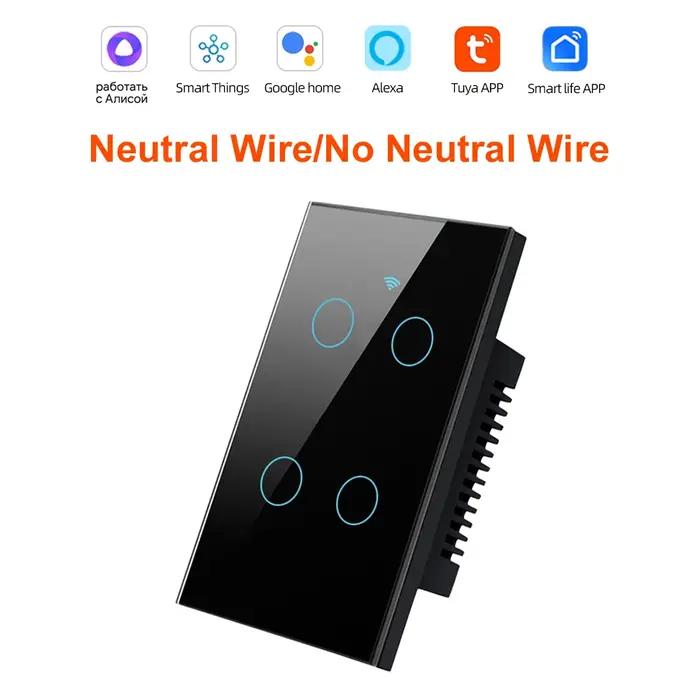 Interrupteur mural tactile intelligent Wi-Fi + Bluetooth