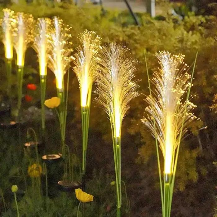 1-4 LED lampes de jardin solaires en plein air étanche Reed lumière lampe à énergie solaire cour de