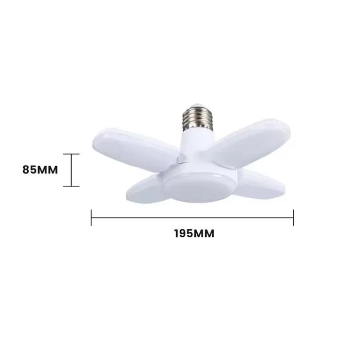 Ampoule LED pliable en forme d'éventail, déformation adaptée aux maisons, entrepôts et aux Garages,