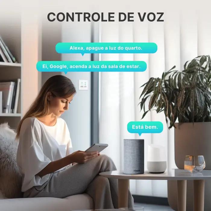 Interrupteur mural intelligent WiFi prise de courant Standard brésilienne prise électrique 100-250V interrupteur indépendant télécommande contrôle vocal application app adaptable flexibilité sécurité materiel ignifuge pc mode double controle indicateur statut redemarrage status