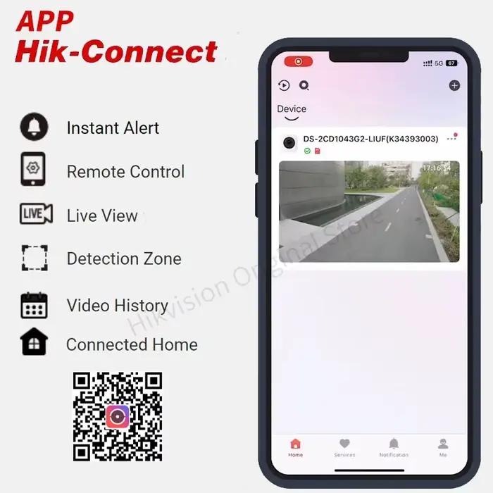 Caméra IP Hikvision 4MP 8MP 4K ColorVu Intelligente à Double Éclairage avec Détection Humaine et Véhiculaire