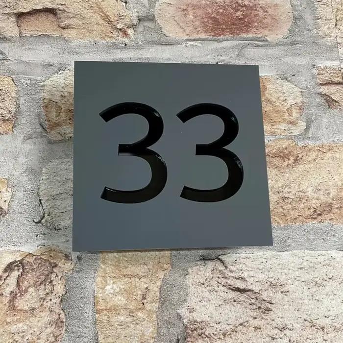 Panneau de numéros de maison flottante extérieur