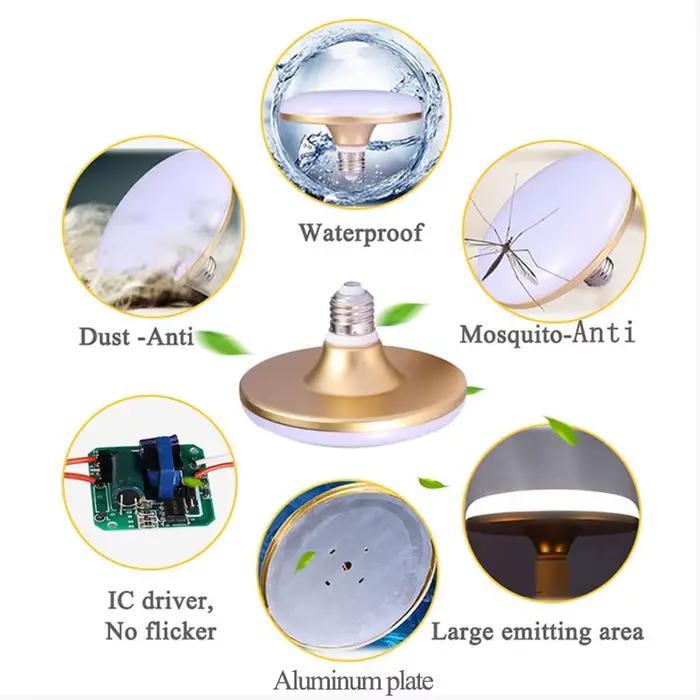 Ampoule LED Ampoule E27 Lampe Projecteur 15/20/30/40/50/60W Lampes UFO 220V pour la maison salon maison éclairage cuisine