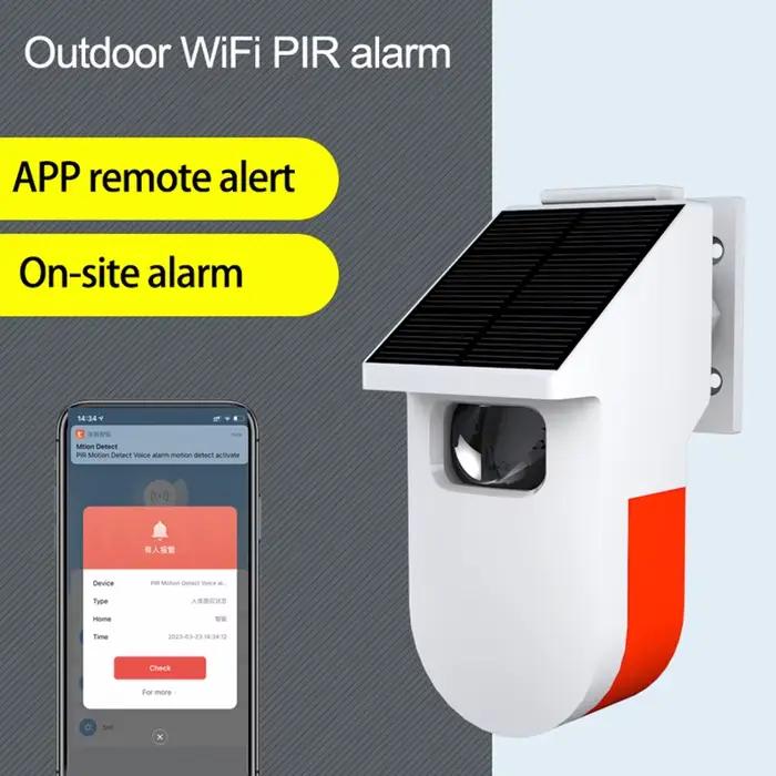 WiFI capteur de présence de mouvement alarme Pir & MicroWava Radar système de sécurité antivol panneau solaire extérieur Tuya vie intelligente maison à distance