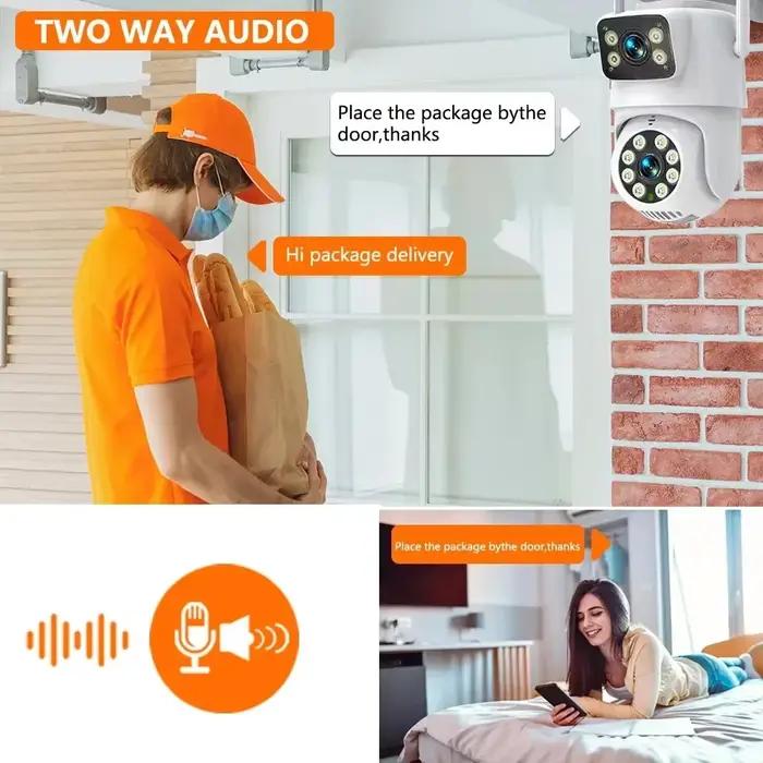 Caméra IP ANSVICAM Tuya 4K 8MP HD Box Double Objectif pour Surveillance Intérieure et Extérieure Vision Nocturne Couleur et Infrarouge Surveillance Professionnelle Occasions Spéciales