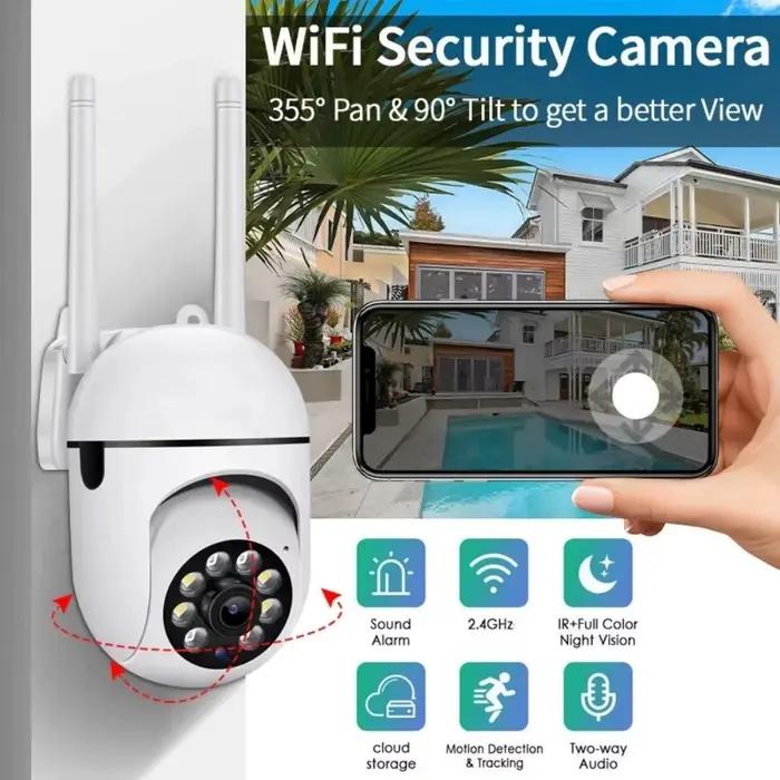 Caméra de Surveillance de sécurité extérieure IP sans fil 8MP PTZ avec Zoom 4X suivi humain AI Audio bidirectionnel HD Vision nocturne couleur