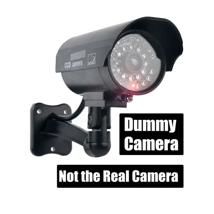 Caméra de surveillance CCTV Eleopard avec lumière LED rouge clignotante, fausse caméra extérieure/in