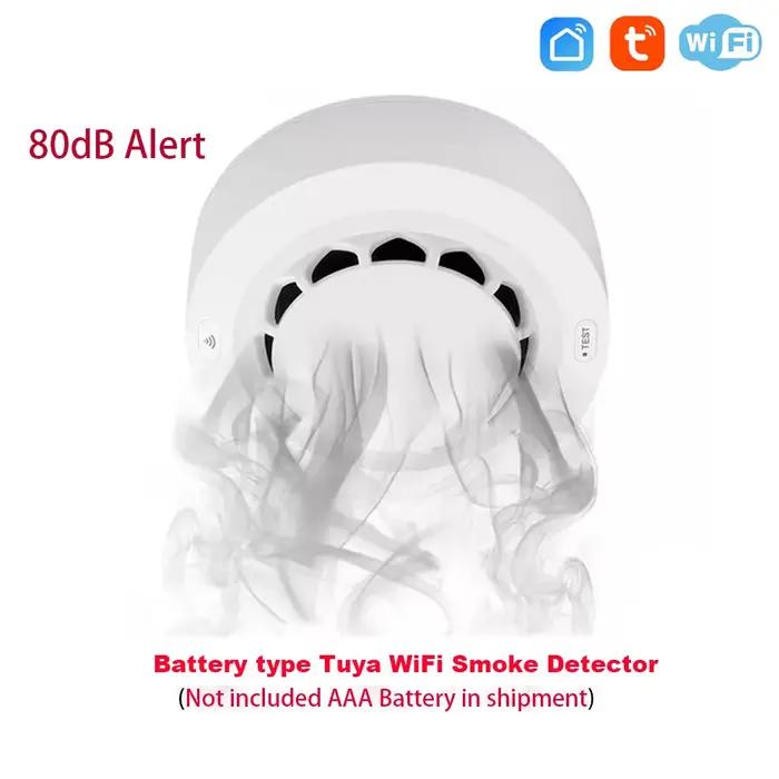 Tuya WiFi détecteur de fumée Protection incendie détecteur de fumée 80dB fumoir combinaison alarme i