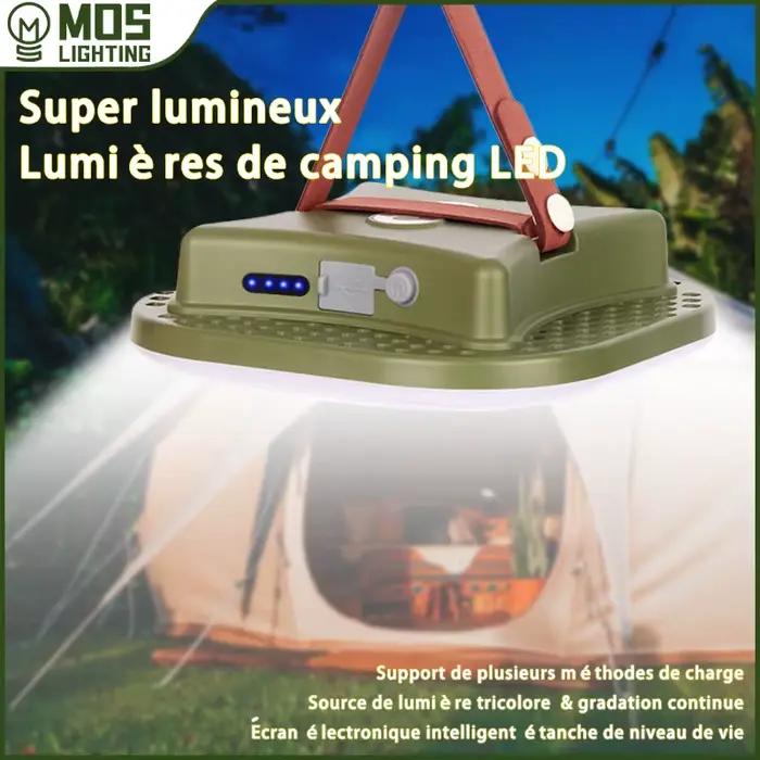 Lampe de Poche Portable MOSLIGHTING avec Contrôle de Luminosité pour Camping, Pêche, Chasse et Voyages en Plein Air