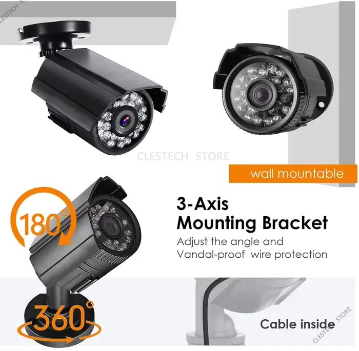 1200TVL HD CVBS caméra de vidéosurveillance analogique Compatible TV Mini extérieur IP66 étanche avec Vision nocturne IR-CUT Audio configuration rapide Simple