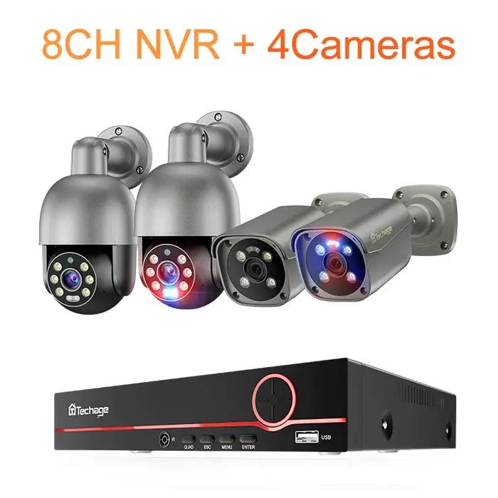 Techage-Kit de Caméra de Sécurité 4K 8MP