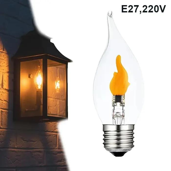Ampoules à flamme vacillante E12/E14/E27 LED