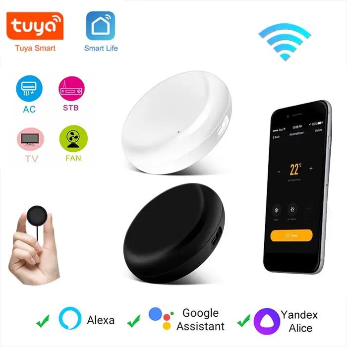 Télécommande WiFi intelligente universelle IR pour TV et climatiseur via Alexa Google Home Tuya maison intelligente polyvalente blanc ou noir