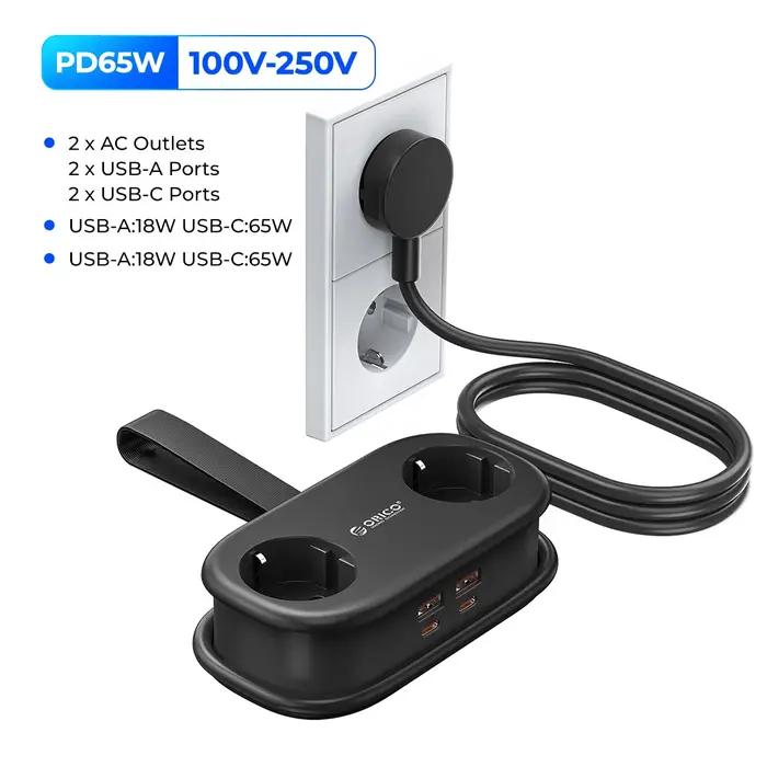 ORICO – multiprise de voyage Portable 65W GaN