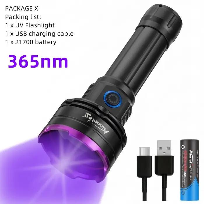 3 Led 30W 365nm/395nm lampe de poche UV haute puissance durcissement aux ultraviolets Scorpion minerai d'argent