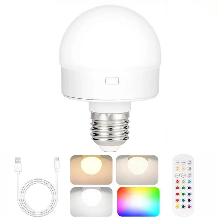 Ampoules LED Rechargeables à Piles avec Télécommande et Minuterie pour Salon et Autres Pièces Occasions Spéciales