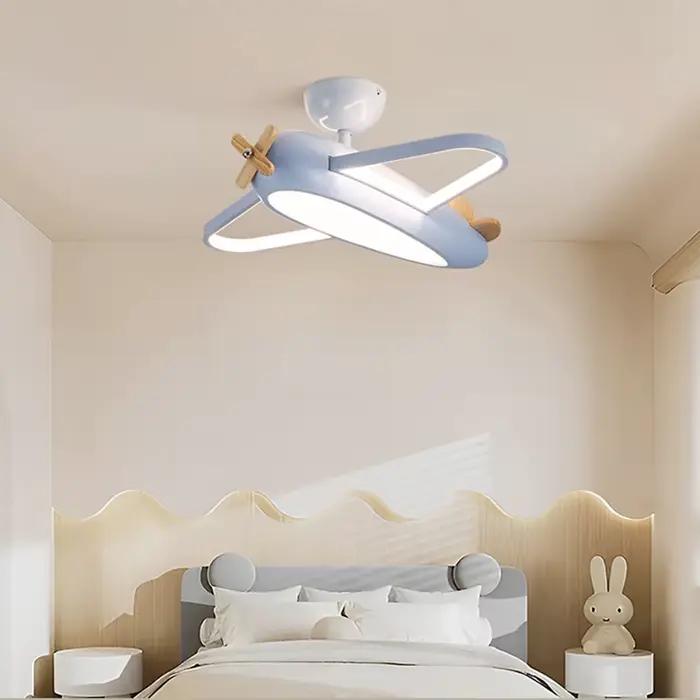 Dessin animé avion plafonnier Design créatif Led lampe blanche salon salle à manger étude chambre d'enfants garçon bébé chambre décor lampe