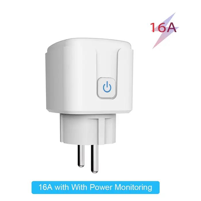 Tuya – prise WiFi intelligente 16A,20A, fonction de surveillance de l'alimentation ue, fonction de s