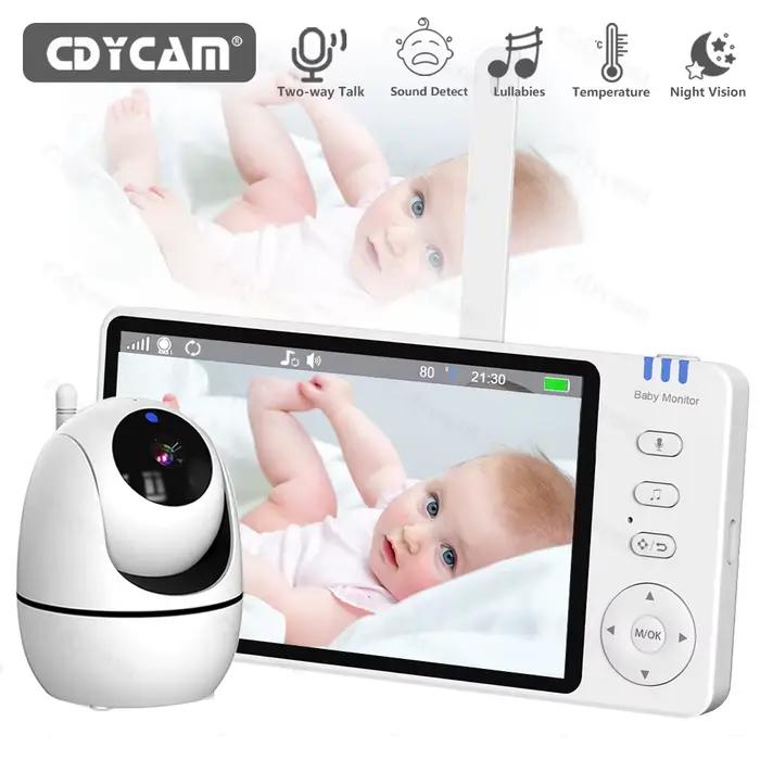 Moniteur vidéo pour bébé avec caméra infrarouge et audio bidirectionnel 5 pouces pour surveillance à distance et tranquillité d'esprit famille nouveau-né occaions spéciales