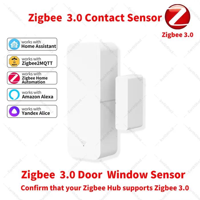 Capteur de porte et de fenêtre Zigbee 3.0 pour maison intelligente avec Alexa et Yandex compatibles pour sécurité et tranquillité d'esprit