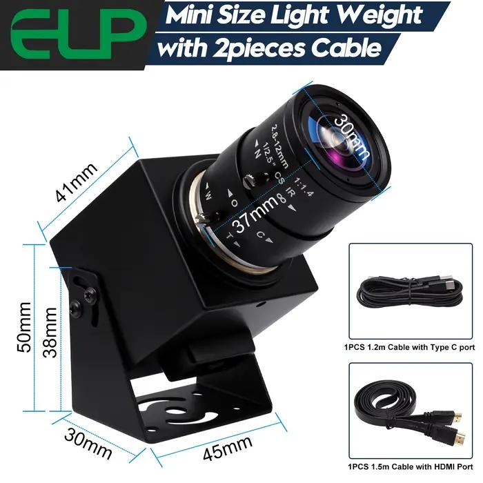 Caméra USB ELP 4K HDMI avec capteur IMX415 pour conférences vidéo et surveillance de sécurité occasions professionnelles et particuliers