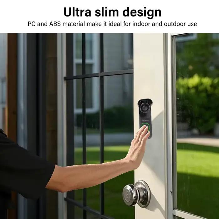 Dahua 4MP WiFi interphone vidéo Ai détection humaine et de véhicule sonnette alarme sonore anormale 2K Vision nocturne