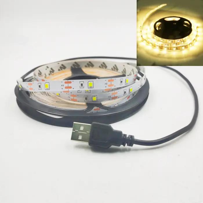 DC 5V USB 1M 2M 3M 4M 5M 10M 15M LED Strips 2835 White Warm