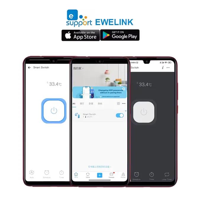 Commutateur intelligent TH16 16A Thermostat température humidité Surveillance WiFi eWelink Contrôle sans fil Compatible Alexa Google Home