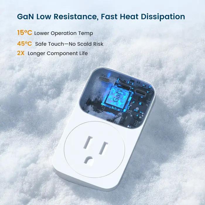GIRIER Tuya prise intelligente WiFi 65W GaN chargeur rapide avec Ports de charge