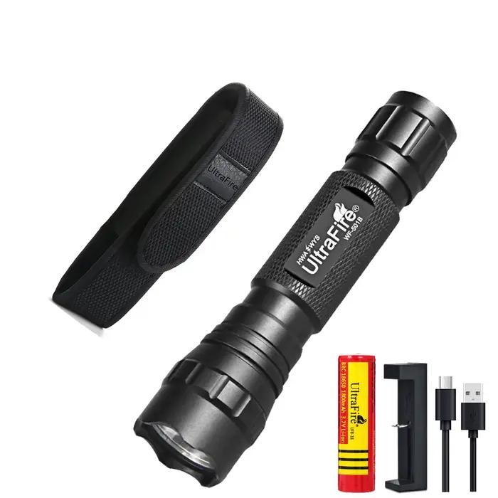 WF-501B Lampe de poche tactique à LED de police 1 mode 1200 lumens